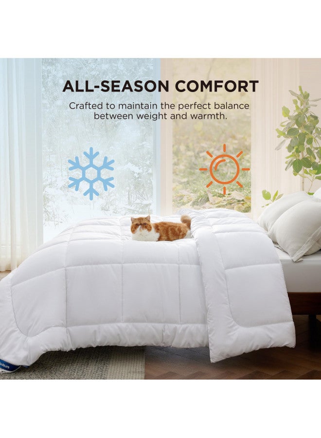 Bedsure Comforter Duvet Insert - Down Alternative White, King Size, Quilted, All Season, Corner Tabs