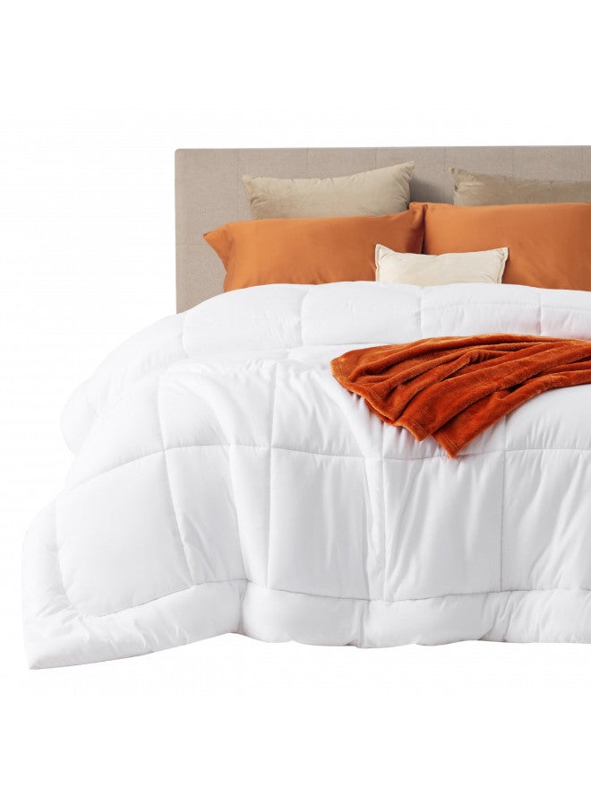 Bedsure Comforter Duvet Insert - Down Alternative White, King Size, Quilted, All Season, Corner Tabs