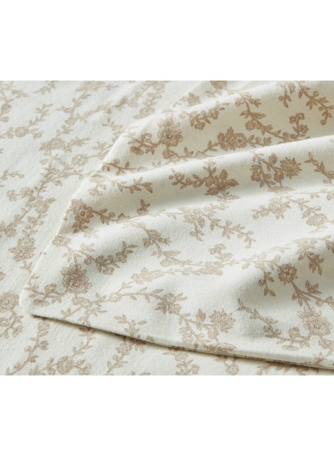 Laura Ashley Home - Full Sheets, Cotton Flannel Bedding Set, Brushed for Extra Softness & Comfort (Victoria, Full)