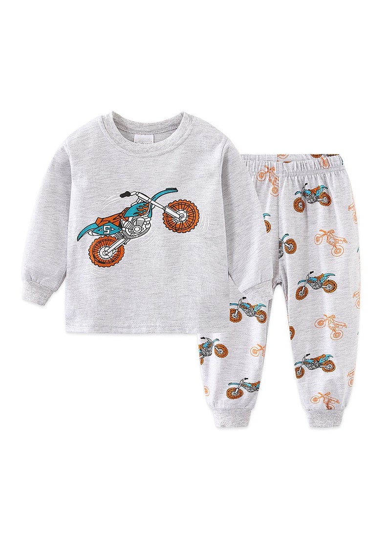 Boys' Long-Sleeved Trousers And Sweatshirt SuitTwo-Piece Set