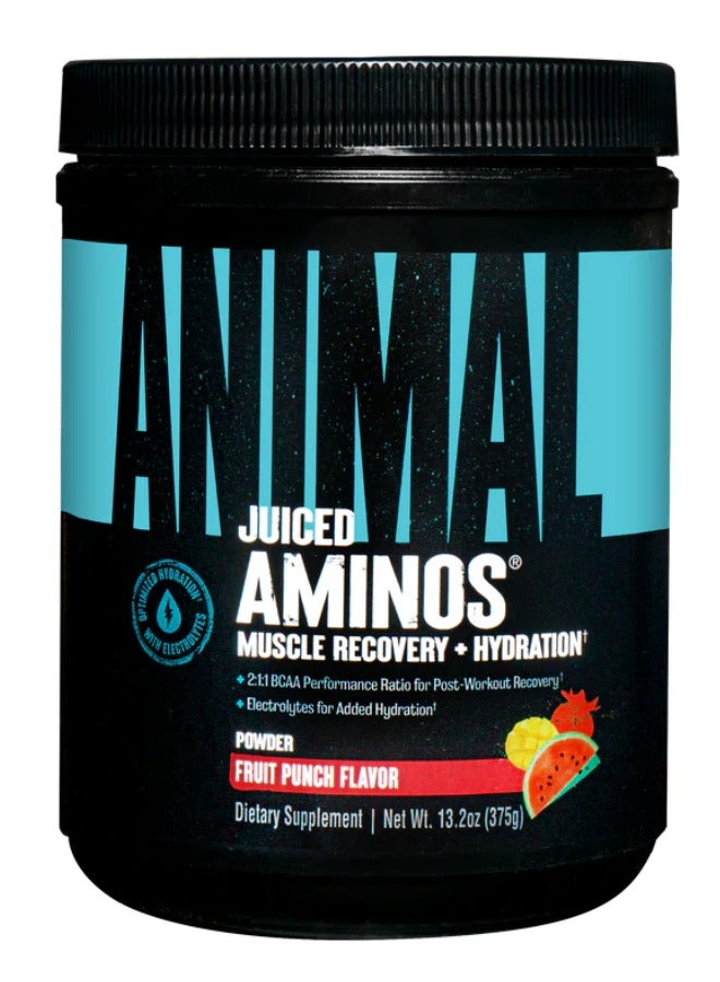 Animal Juiced Aminos Muscle Recovery + Hydration Fruit Punch Flavour 30 Servings