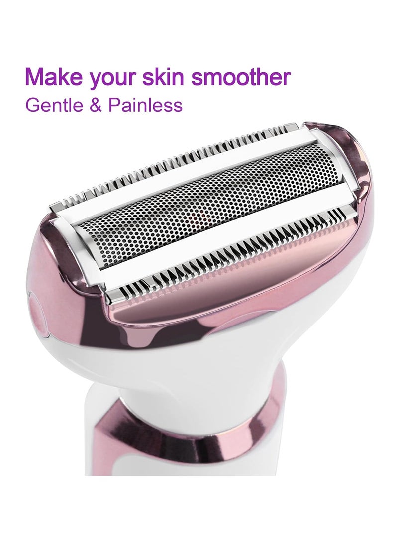 4-in-1 Electric Razor for Women, Hair Removal Epilator for Legs, Face, Arms, and Eyebrows