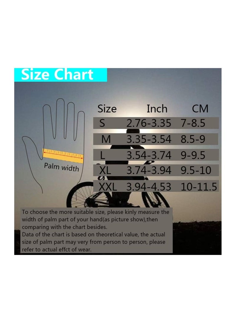 Full Finger Mountain Bike Gloves for Men and Women, 5MM SBR + Liquid Gel Padded, Anti-Slip Shock-Absorbing Touchscreen Cycling Gloves, Ideal for MTB Riding.