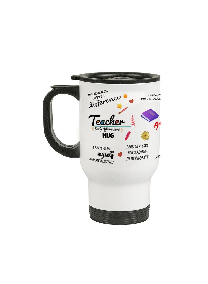 Teachers Appreciation Gift-Stainless Steel Travel Mug World Teachers Day-Teachers Day Gifts-Thank You Teachers Day Gift Idea-Celebrate Teachers Day With This Travel Mug-14 oz