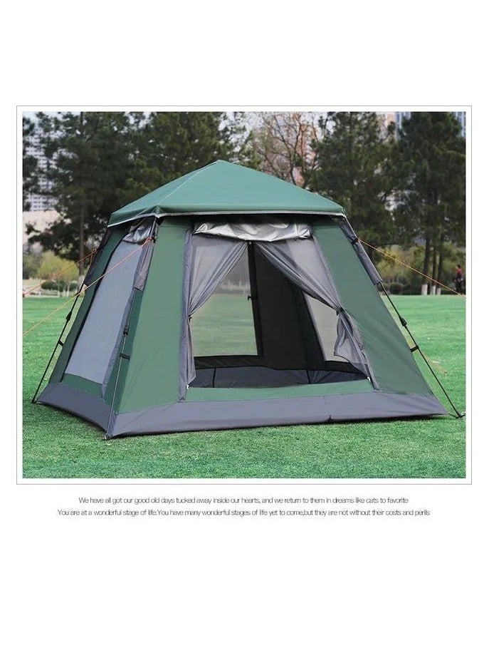 Automatic Camping Tent For 4-5 Persons Large Space 3 Season Outdoor Waterproof Family Travel Tent