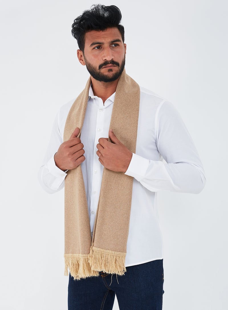 Solid Wool Scarf Camel