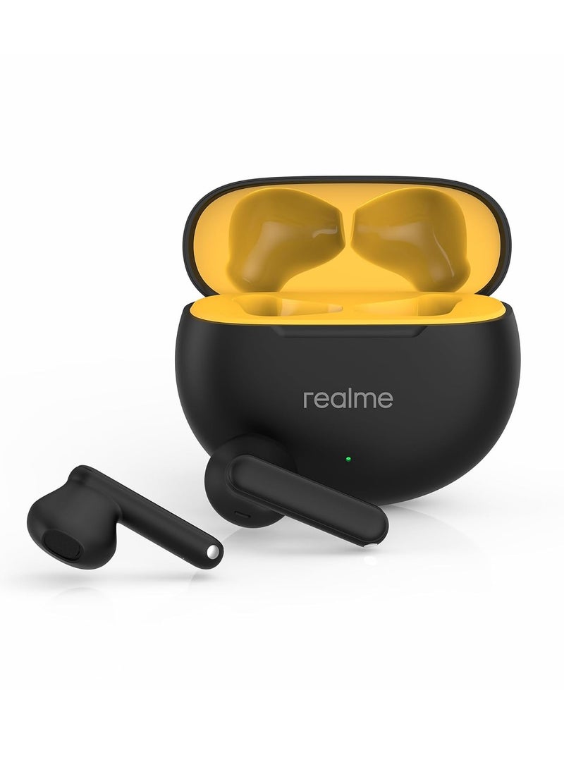 Buds T01 Truly Wireless Earbuds, AI ENC for Calls, 13mm Dynamic Bass Driver, 28Hrs Battery Bluetooth V5.4, Google Fast Pair Black