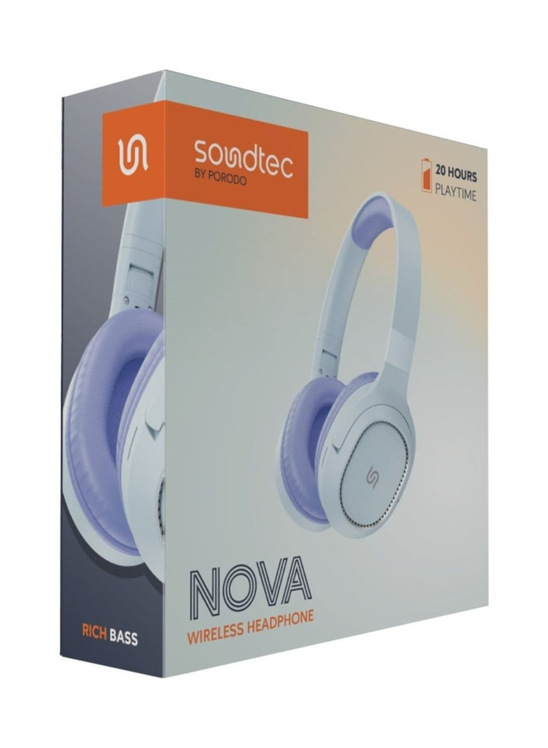 Soundtec Nova Wireless Headphone 400mAh_Blue