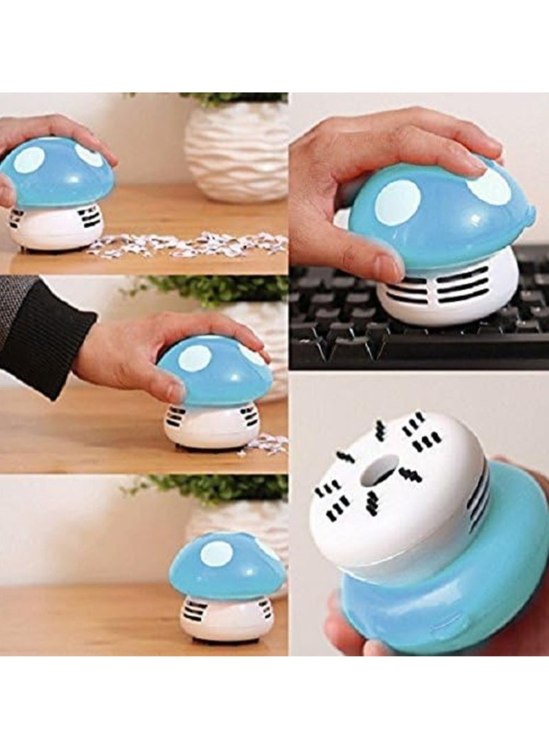 Mini Mushroom Table Dust Cleaner Blue