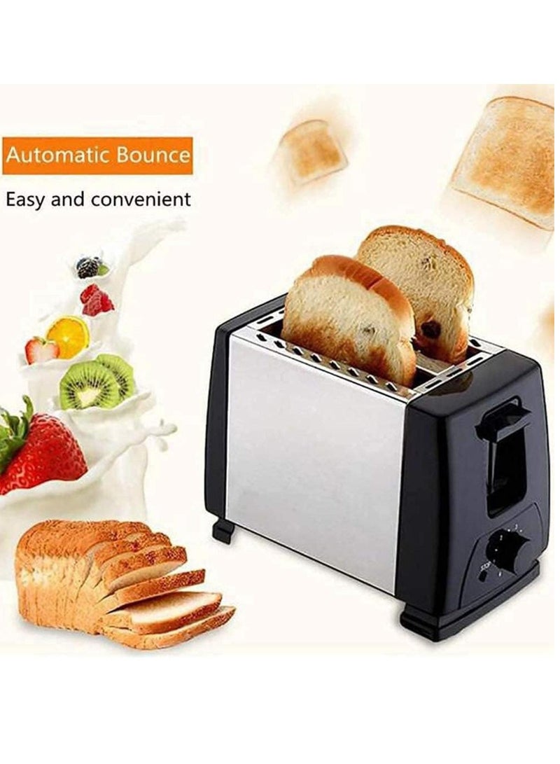 2 Slice Bread Toaster with Extra Wide Slots with Adjustable Browning Control & High Lift Lever | Stainless Steel Toaster for Perfect Toast, Bagels, and Waffles