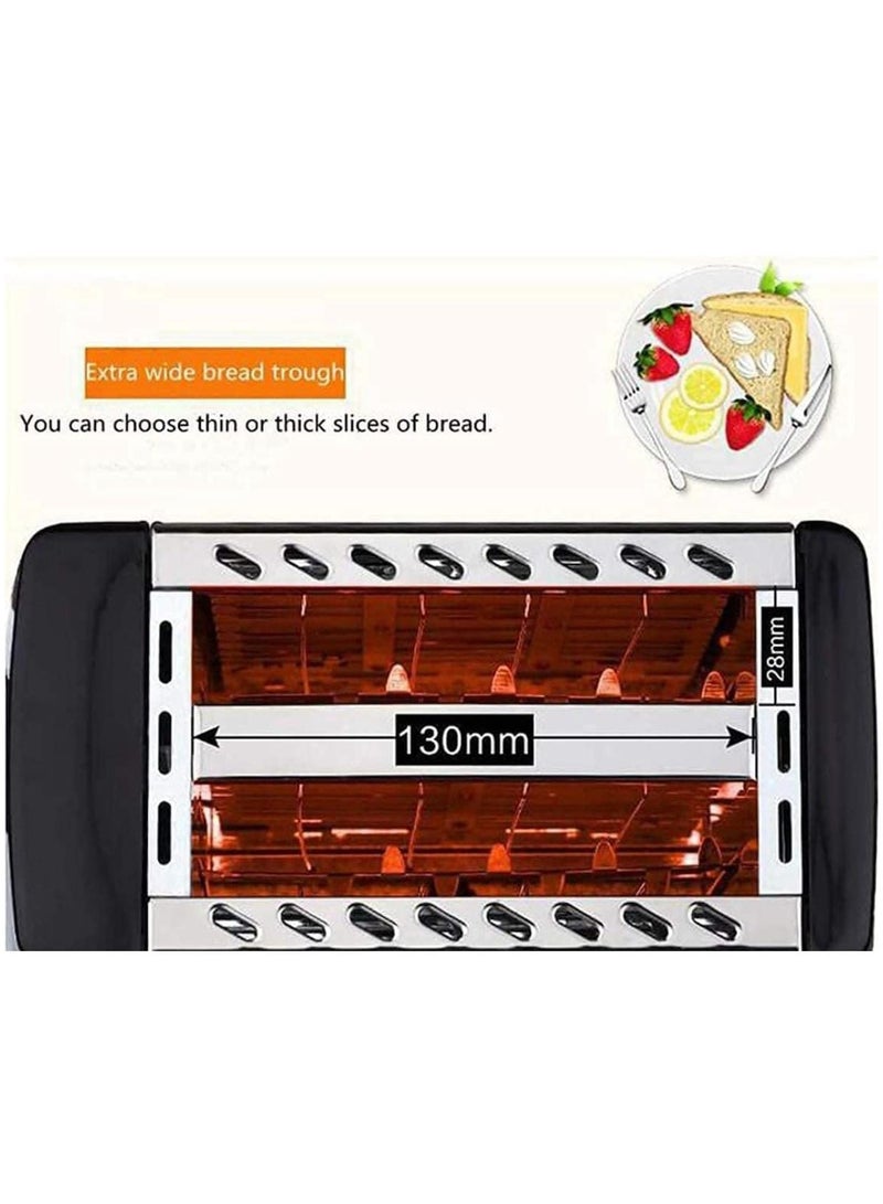 2 Slice Bread Toaster with Extra Wide Slots with Adjustable Browning Control & High Lift Lever | Stainless Steel Toaster for Perfect Toast, Bagels, and Waffles