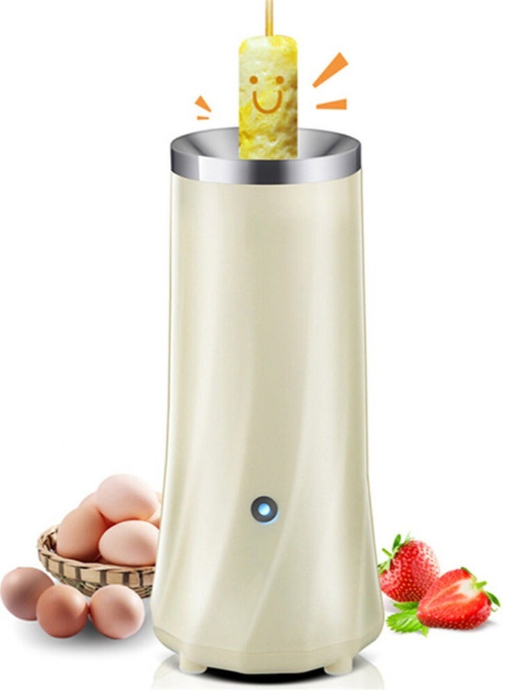 Automatic Eggs Roll Machine Electric Eggs Intestinal Maker Home DIY Mini Eggs Cooker Sausage Instant Breakfast Maker-White