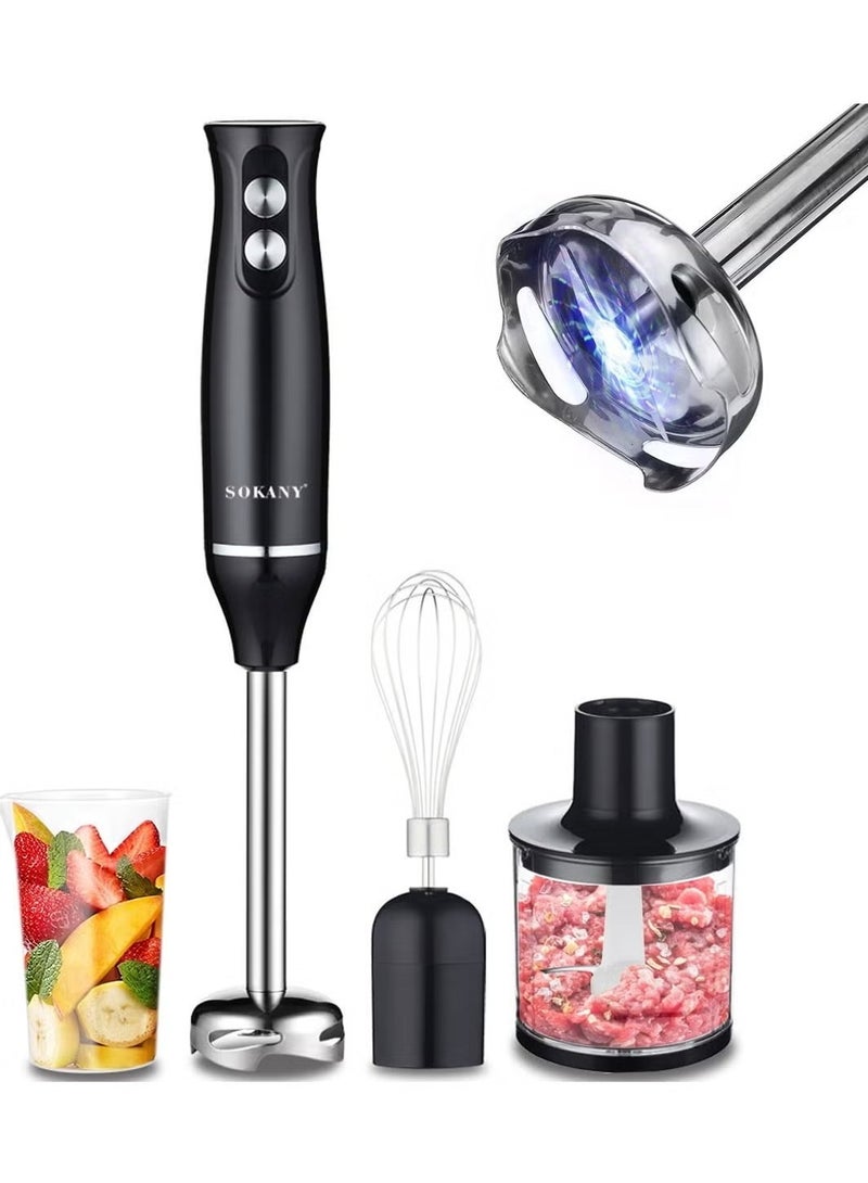 Sokany SK-1721-4 4-in-1 Multifunction Hand Blender Food Processor Electric Chopper 400W