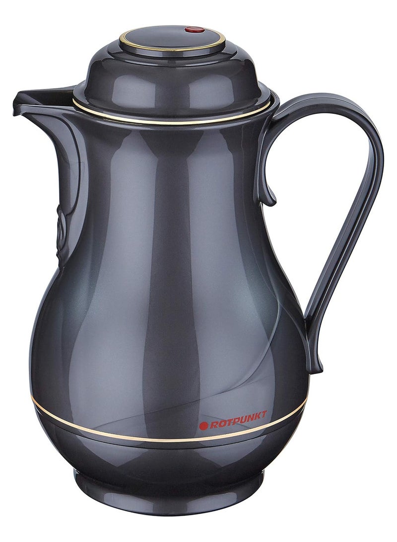 Thermos Jug 830 Christa 1.2 L | Dual Function Twist Cap | BPA-Free - Healthy Drinking | Made in Germany | Warm + Cold | Glass Insert | Titanium