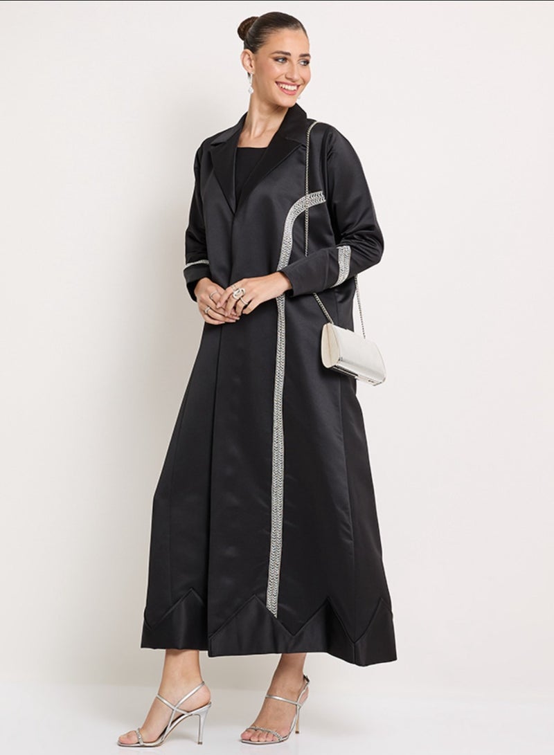 Royal Abaya with Embroidary Jacket style