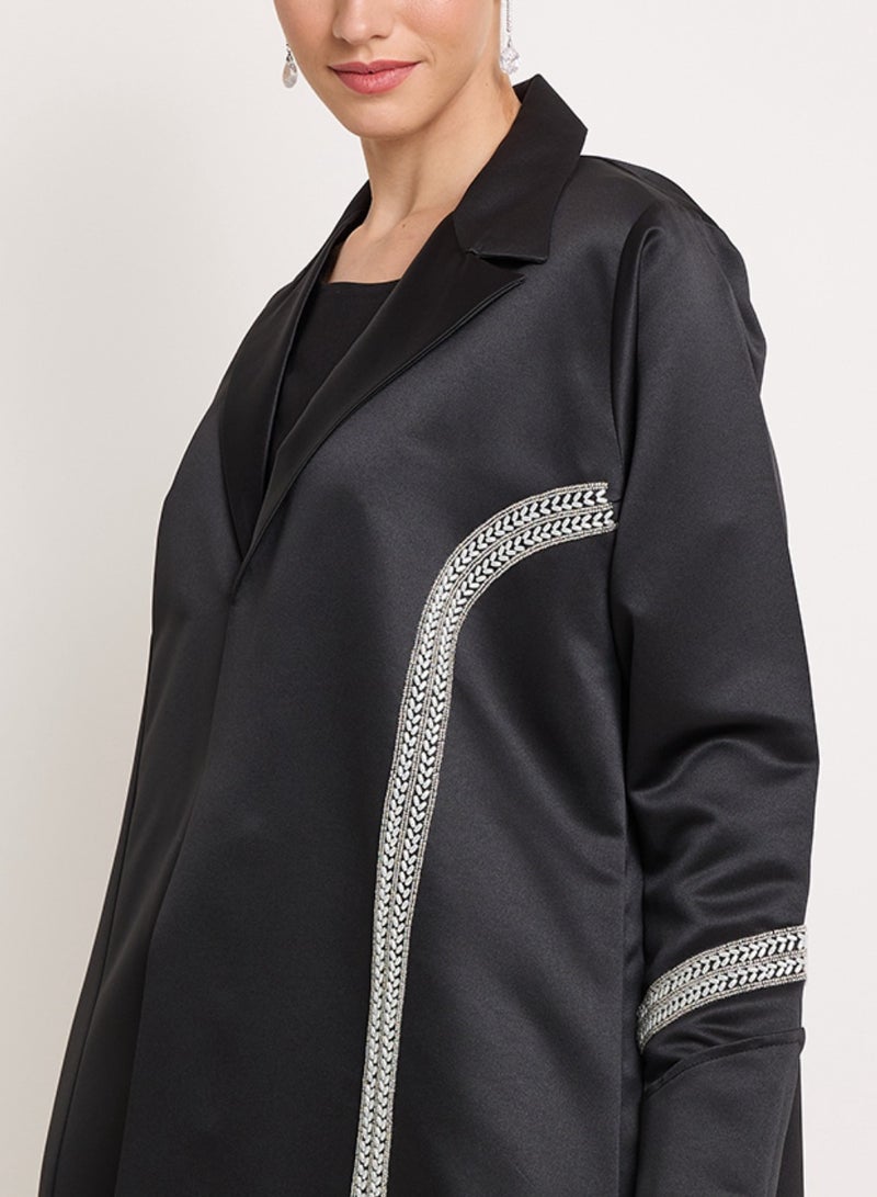 Royal Abaya with Embroidary Jacket style