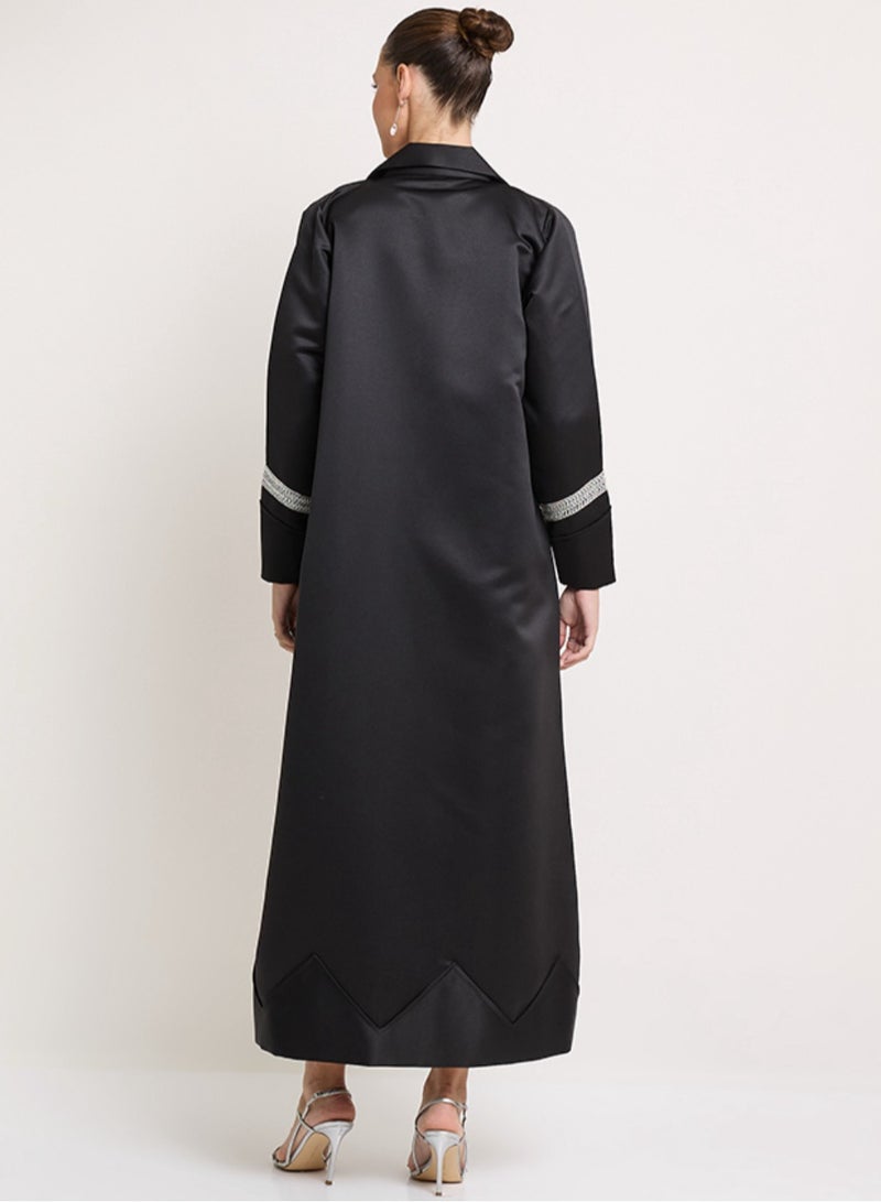 Royal Abaya with Embroidary Jacket style