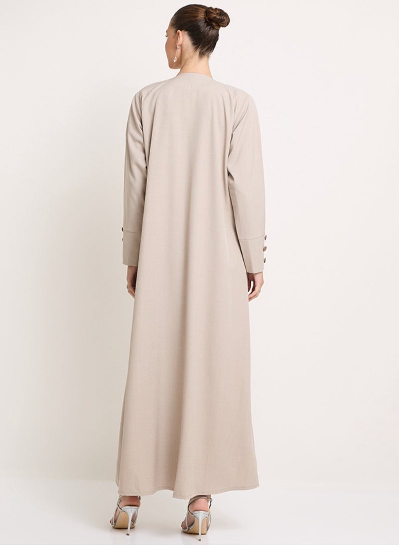 Elegant Buttons Abaya