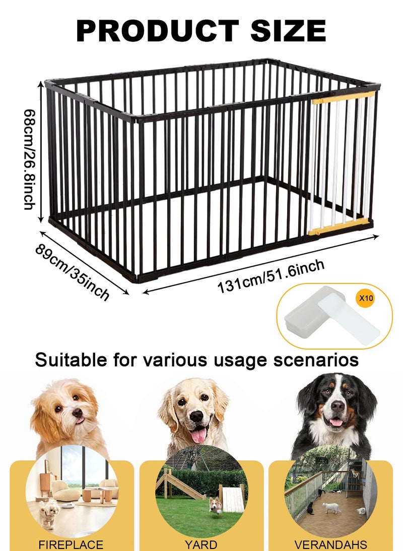 Dog Fence Indoor Cage for Dogs,Portable Yard Fence Playpen Indoor Isolation Barrier,Foldable 10 Panels Dog Pen 26.8