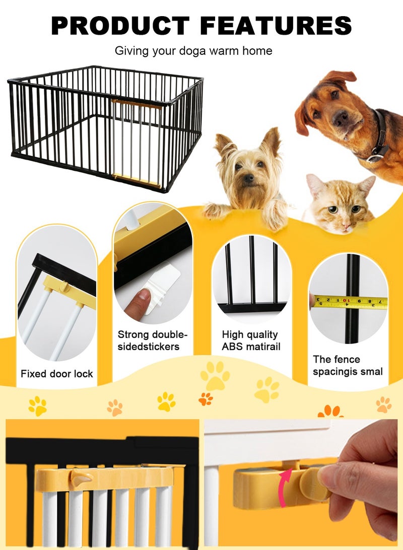 Dog Fence Indoor Cage for Dogs,Portable Yard Fence Playpen Indoor Isolation Barrier,Foldable 10 Panels Dog Pen 26.8