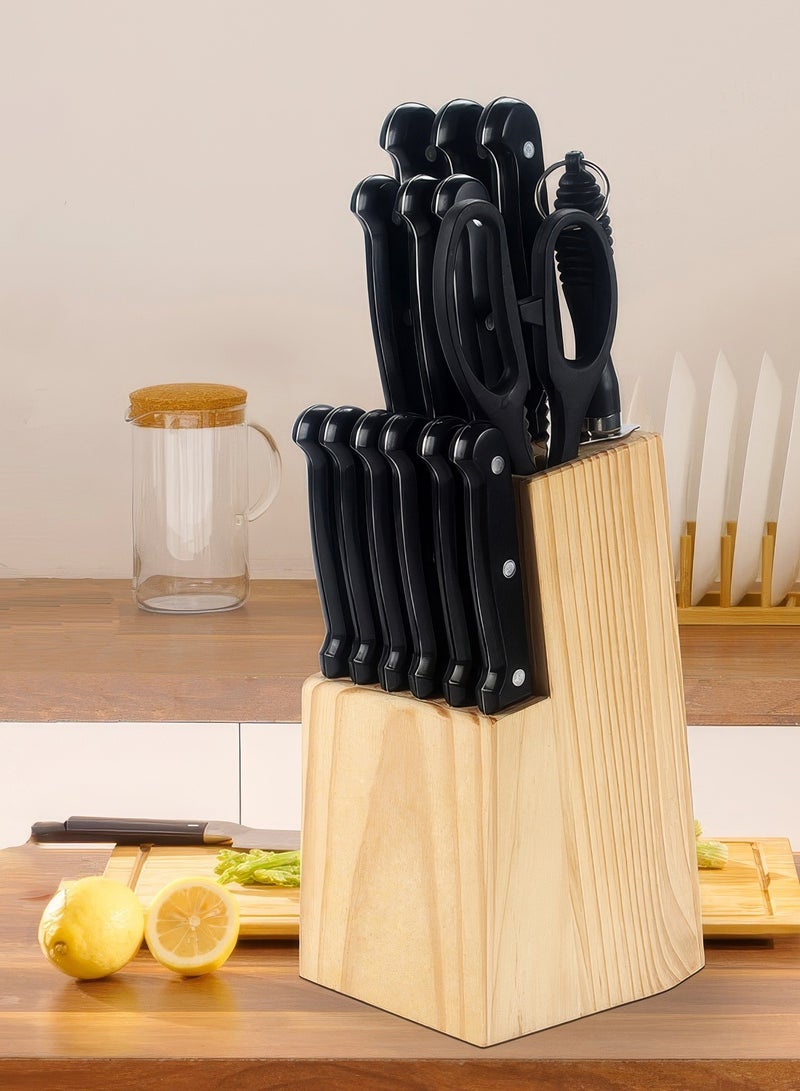 Premium Quality 14-Piece Knife Set with Block, Razor-Sharp, Lightweight and Strong, Dishwasher Safe