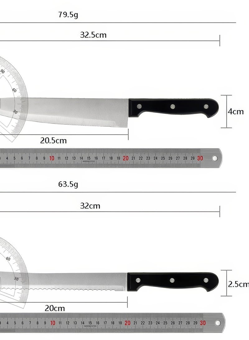 Premium Quality 14-Piece Knife Set with Block, Razor-Sharp, Lightweight and Strong, Dishwasher Safe