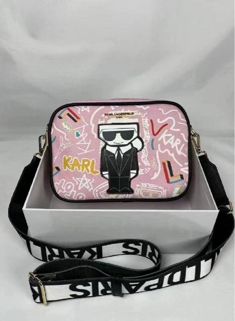 Karl Lagerfeld Maybelle Double Zip Charm Crossbody