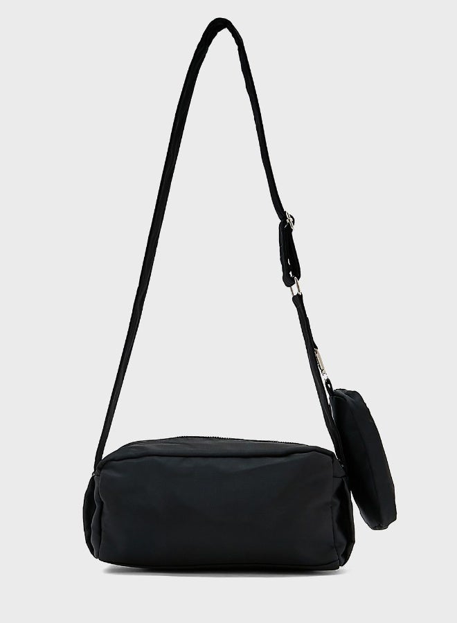 Compartment Nylon Crossbody Bag