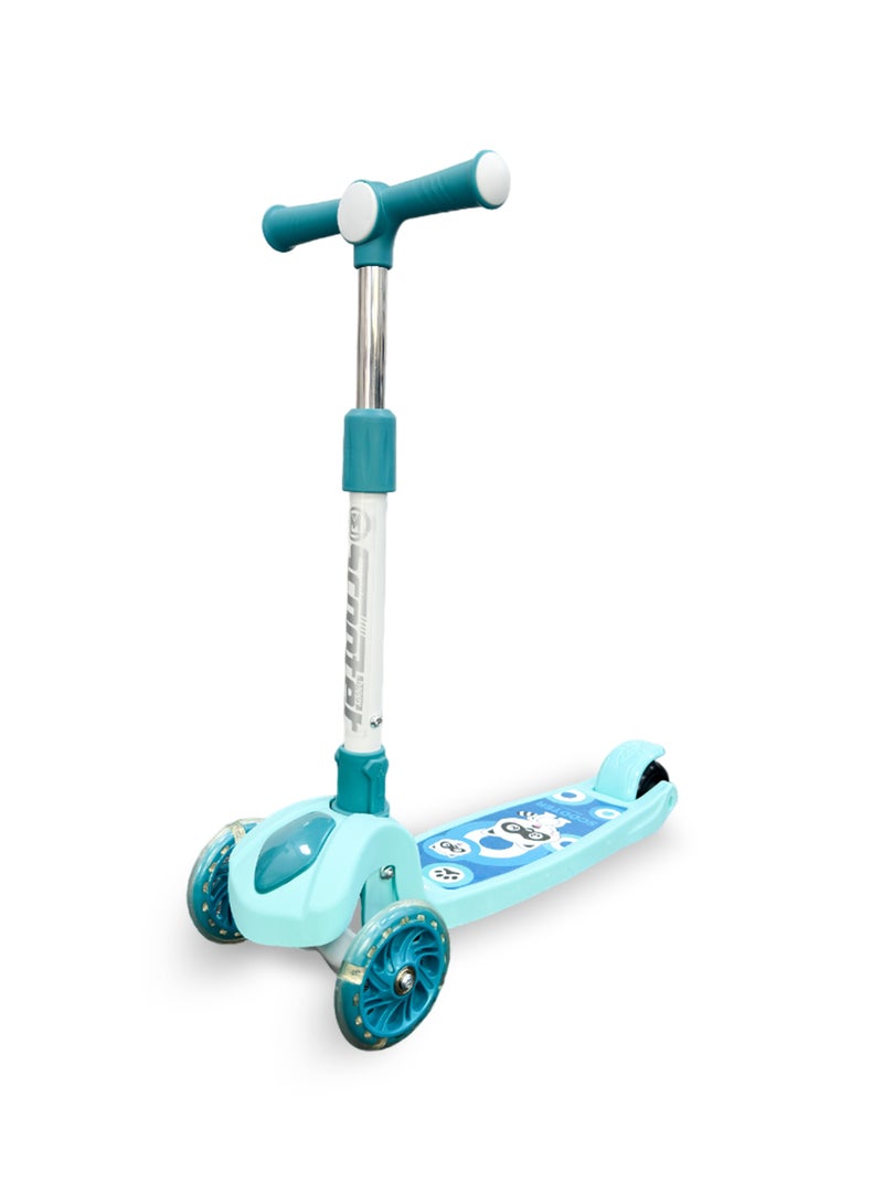 Kids' Scooter with LED Lights and 3-Level Height Adjustment - Blue