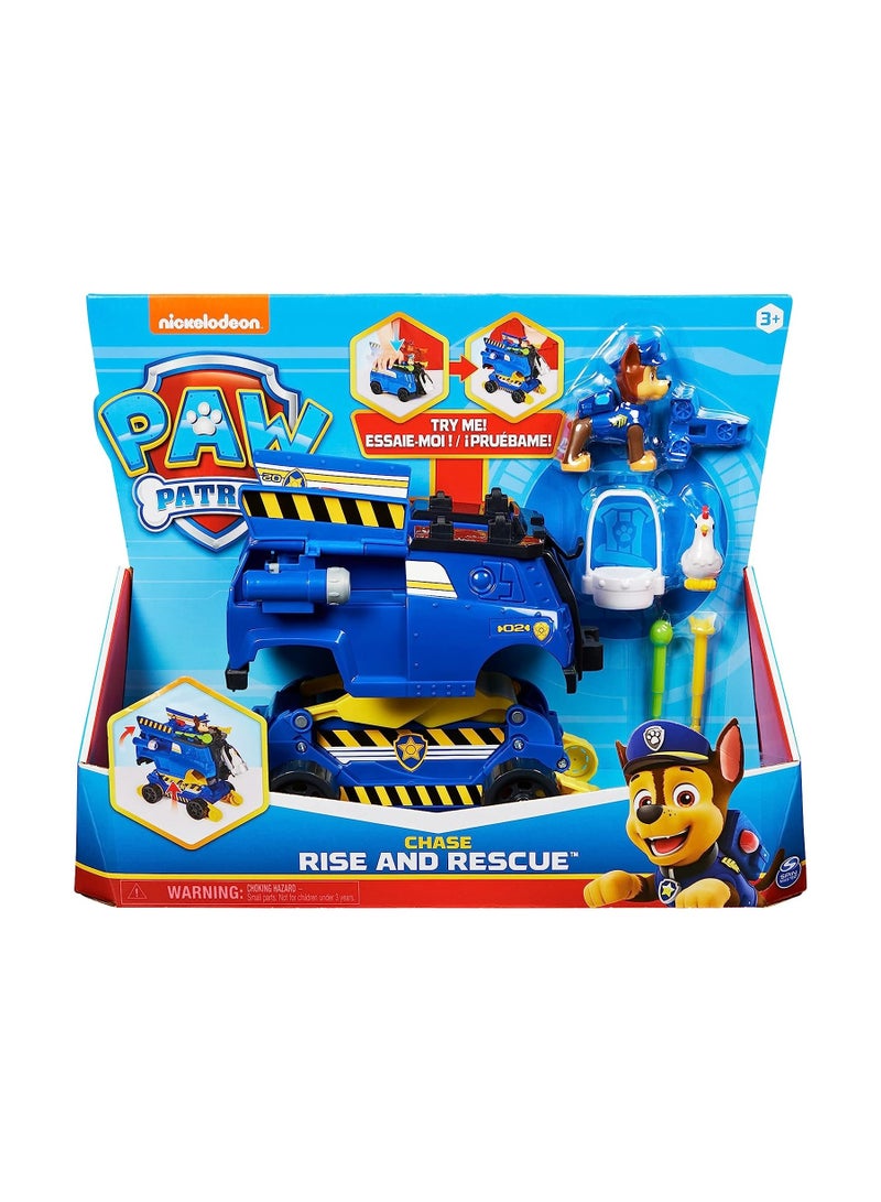 Paw patrol Chase rise and rescue transforming toy car with action figures and accessories