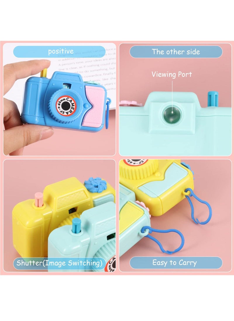 12Pcs Kids' Camera Toy Children's Pretend Play Prop with Images in Viewfinder Kaleidoscopes Educational Toys Birthday Party Favors Gifts for Boys, Girls, Toddler Colors Random