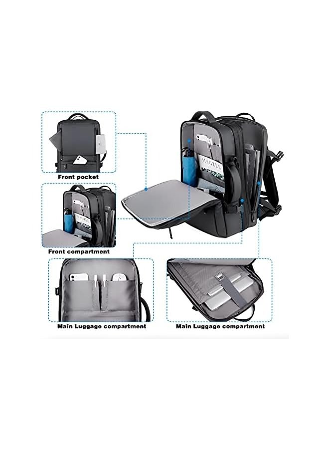 Business Travel Waterproof Backpack, Multi-functional Large Capacity Expandable Computer Bag for Handheld or Shoulder Carry