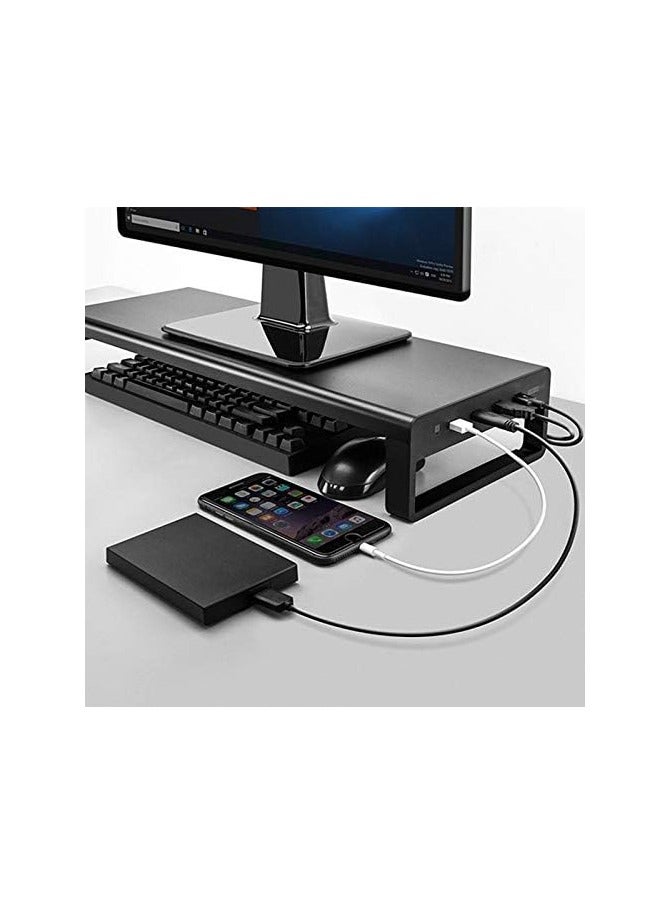 Access Smart Base Aluminum Alloy Computer Laptop Base Stand with USB HUB 3.0 Port, Wireless Charging Monitor Stand