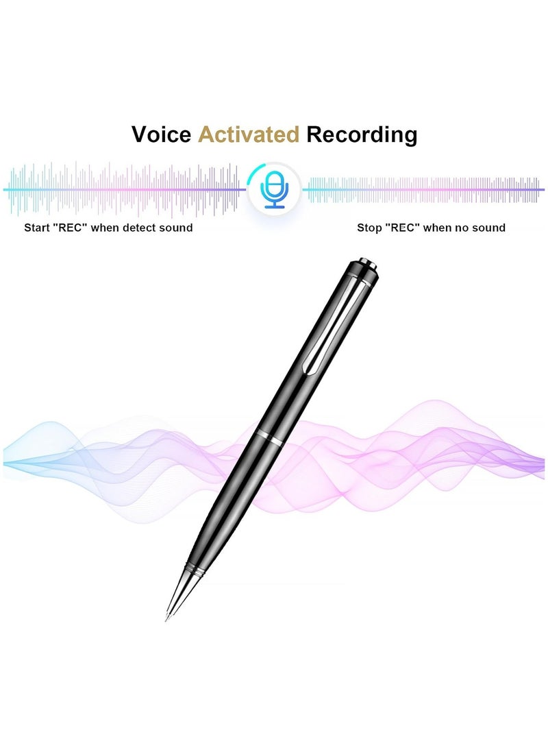 64GB Digital Voice Recorder - Voice Activated Recorder with Playback, Professional Audio Recorder for Lecture/Meeting/Course, Portable Audio Recorder Transfer File to Computer (Black)