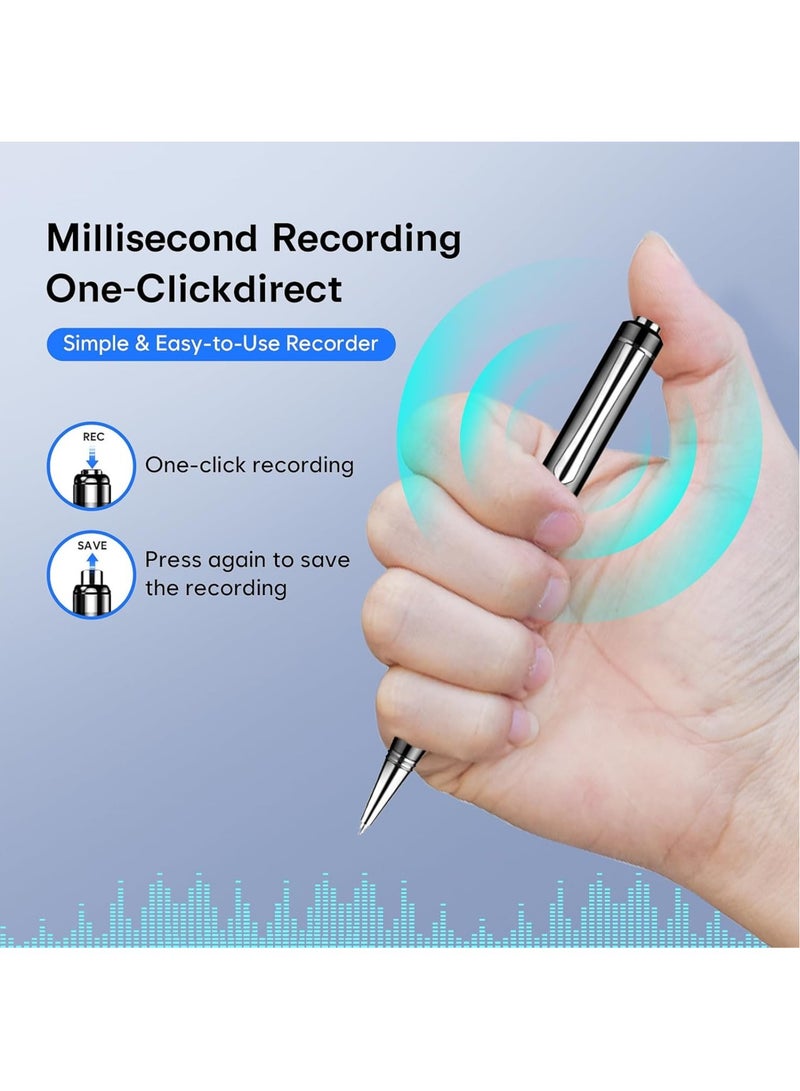 64GB Digital Voice Recorder - Voice Activated Recorder with Playback, Professional Audio Recorder for Lecture/Meeting/Course, Portable Audio Recorder Transfer File to Computer (Black)