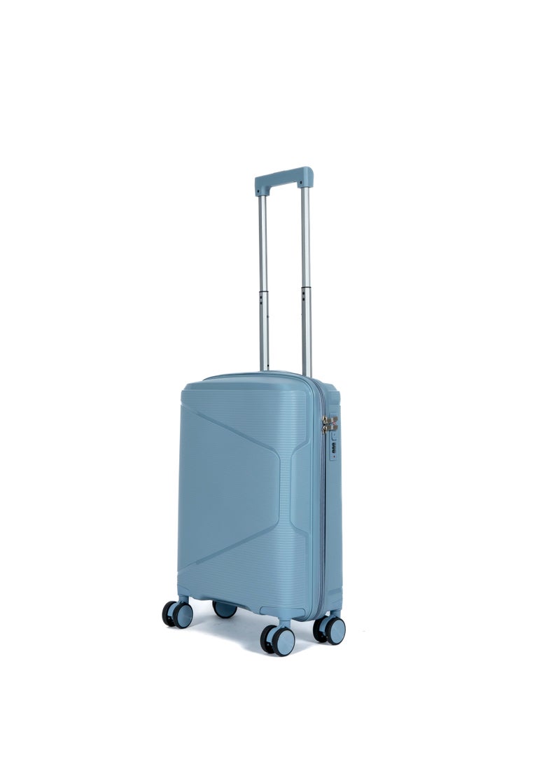 Unbreakable Travel Luggage Set with Hand Carry Trolley and Suitcases Featuring Double Spinner Wheels