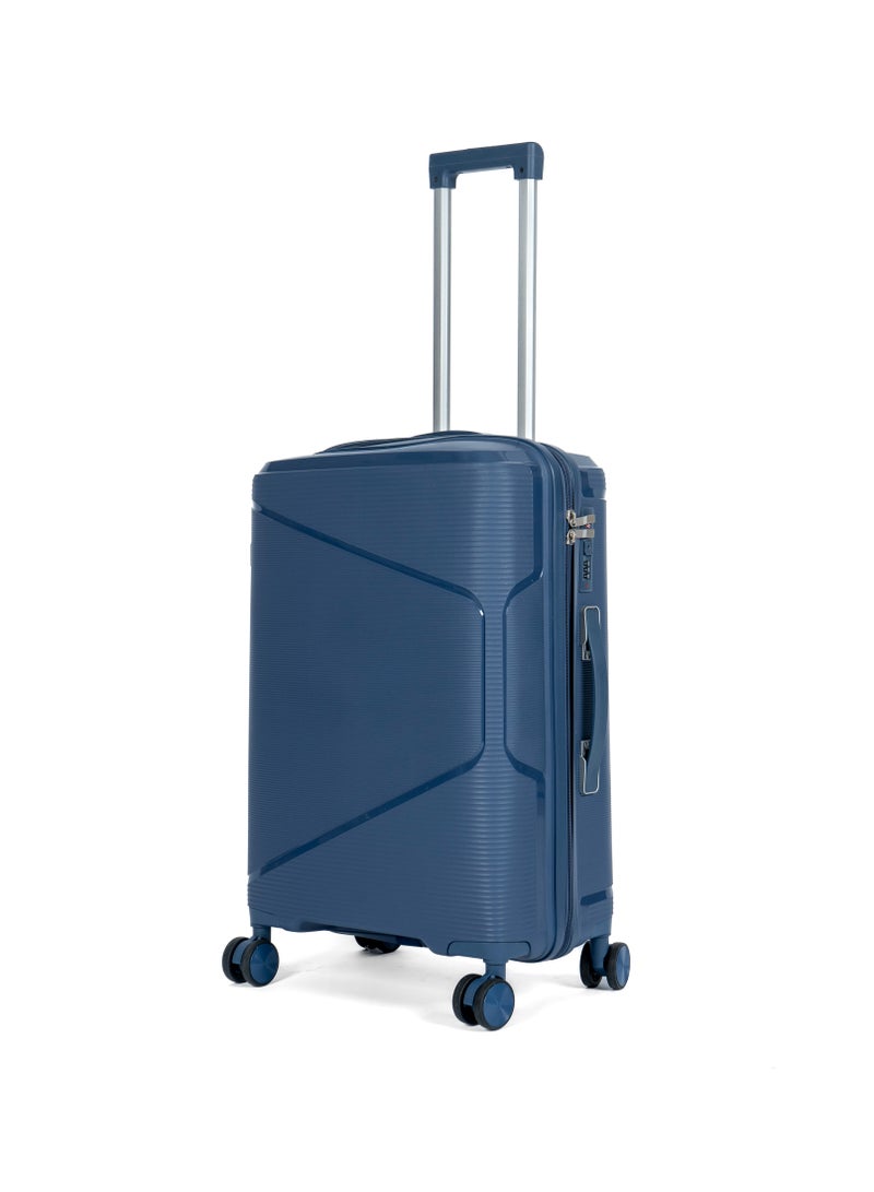 Unbreakable Travel Luggage Set with Hand Carry Trolley and Suitcases Featuring Double Spinner Wheels