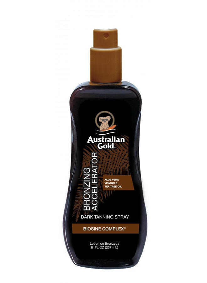 Australian Gold Dark Tanning Accelerator Spray Gel With Bronzer | 8 Fl Oz, Multicolor, AGCB175(Packaging May Vary)