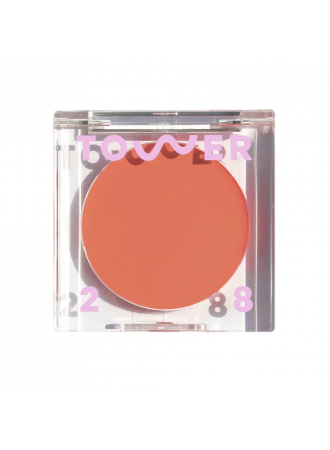 Tower 28 Beauty BeachPlease Cream Blush for Cheeks and Lips - Multi-Purpose Lip and Cheek Tint in Sun-Kissed Peach Blush - for Sensitive Skin Color RUSH HOUR, Luminous Finish