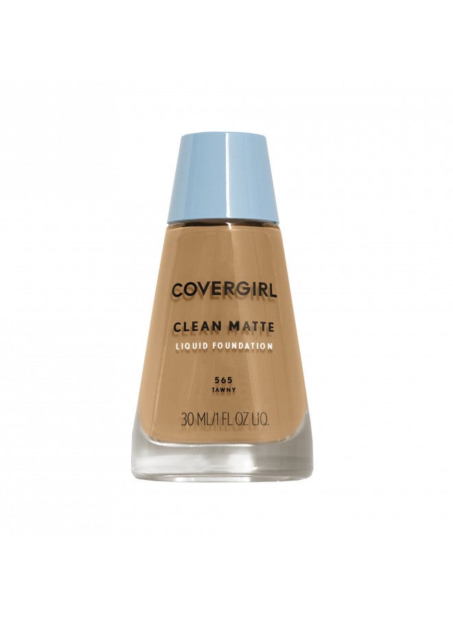 COVERGIRL Clean Matte Liquid Foundation Tawny, 1 oz (packaging may vary)