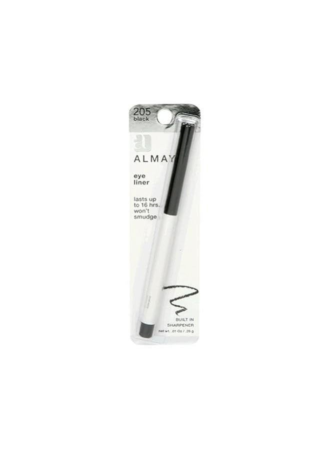 Almay Eyeliner Pencil, Black [205], 0.01 oz (Pack of 2)