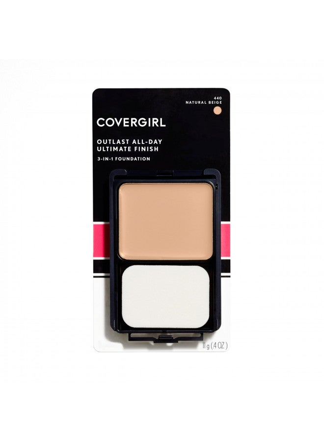 COVERGIRL Outlast All-Day Ultimate Finish Foundation, Natural Beige , 0.4 Ounce (Pack of 1)