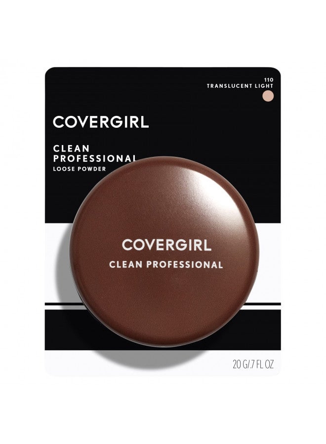 COVERGIRL Professional Loose Finishing Powder, Translucent Light Tone, Sets Makeup, Controls Shine, Won't Clog Pores, 0.7 Ounce (Packaging May Vary)