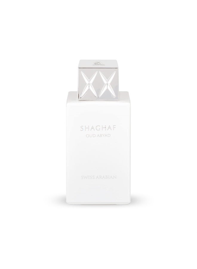 Shaghaf Oud Abyad - Luxury Products From Dubai - Lasting And Addictive Personal EDP Spray Fragrance - A Seductive, Signature Aroma - The Luxurious Scent Of Arabia - 2.5 Oz