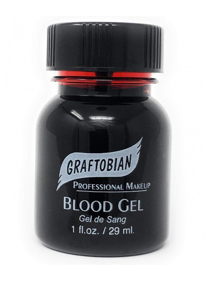 Graftobian Blood Gel 1oz Bottle - Special FX Fake Blood for Halloween - Drips & Never Dries