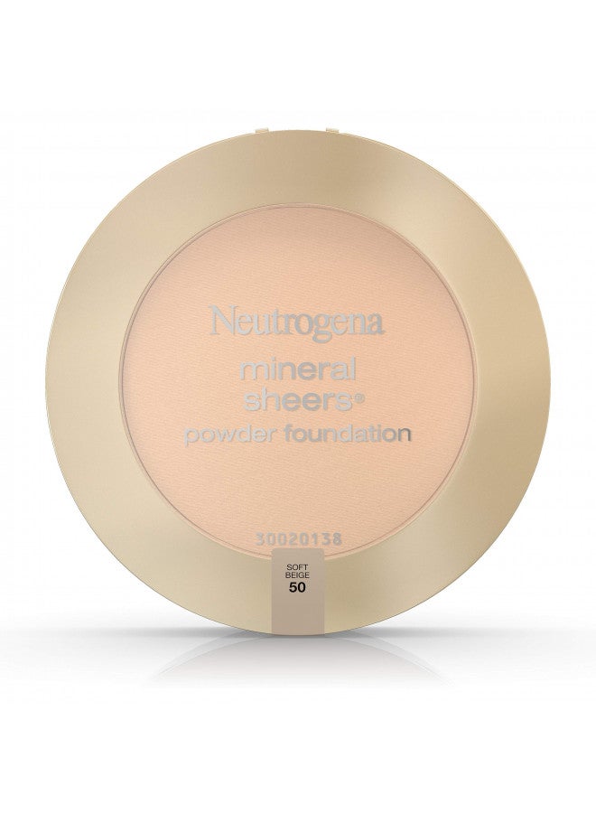 Neutrogena Mineral Sheers Powder Foundation, Soft Beige 50, 0.34 Ounce