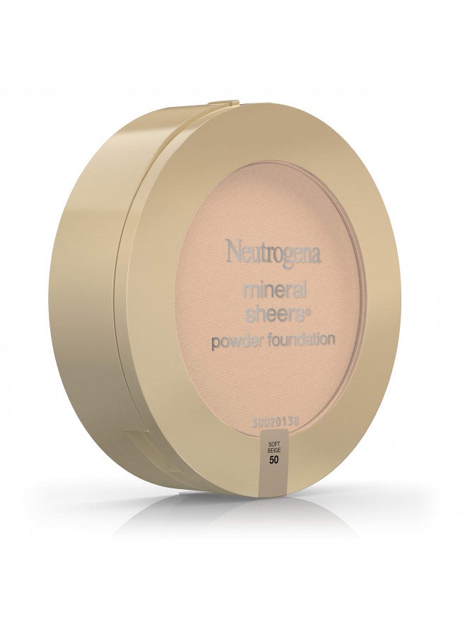 Neutrogena Mineral Sheers Powder Foundation, Soft Beige 50, 0.34 Ounce