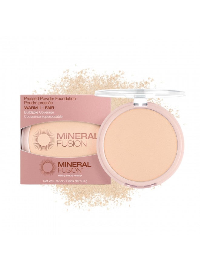 Mineral Fusion Pressed Powder Foundation, Warm 1 - 0.32oz ea