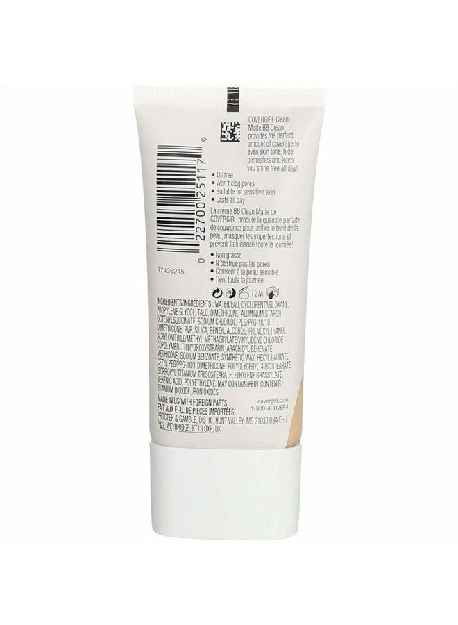 COVERGIRL Clean Matte BB Cream For Oily Skin, Fair 510, (Packaging May Vary) Water-Based Oil-Free Matte Finish BB Cream, 1 Fl Oz (1 Count)