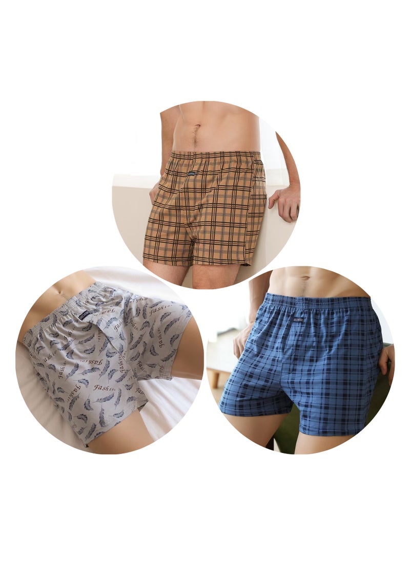 3 Pieces Cotton Boxer Shots For Men